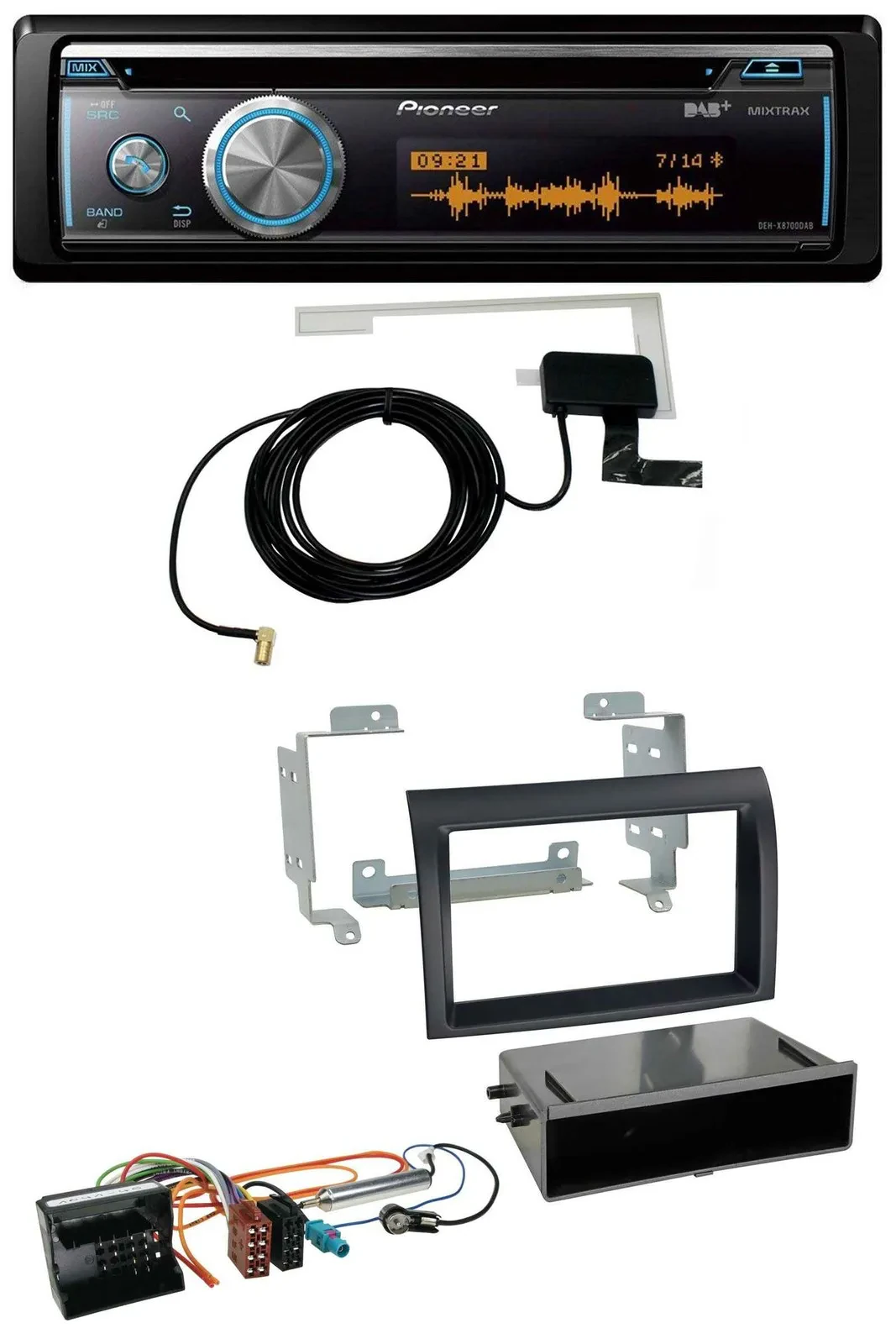 Pioneer Bluetooth DAB MP3 USB CD Autoradio für Citroen Jumper Quadlock 06-11 sch