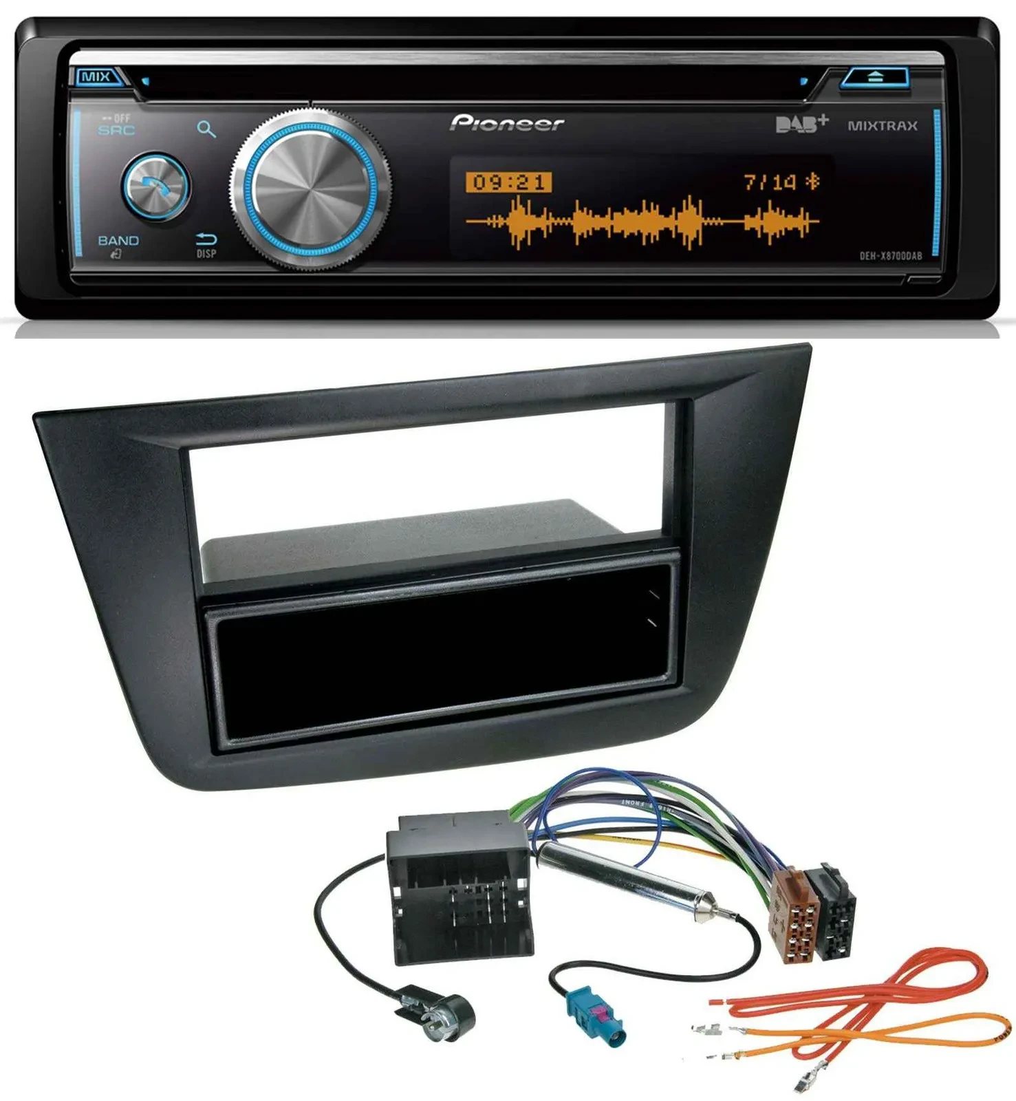 Автомагнитола для Seat Toledo/Altea (с 2005) Pioneer CD, MP3, DAB, USB, Bluetooth, черная