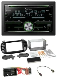 Автомагнитола Pioneer 2DIN, Bluetooth, DAB, USB, CD, для Fiat 500 (с 2012), черная