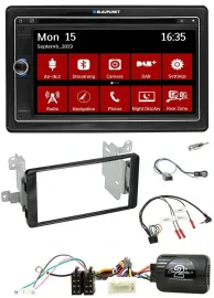 Blaupunkt Lenkrad DAB TMC 2DIN USB Bluetooth Navigation für Mitsubishi ab 2012 O