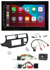 ESX 2DIN DAB USB Lenkrad Bluetooth Autoradio für Kia Rio UB 11-15 schwarz