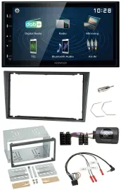 Kenwood 2DIN Bluetooth Lenkrad USB DAB Autoradio für Opel Corsa C 200-2004 charc