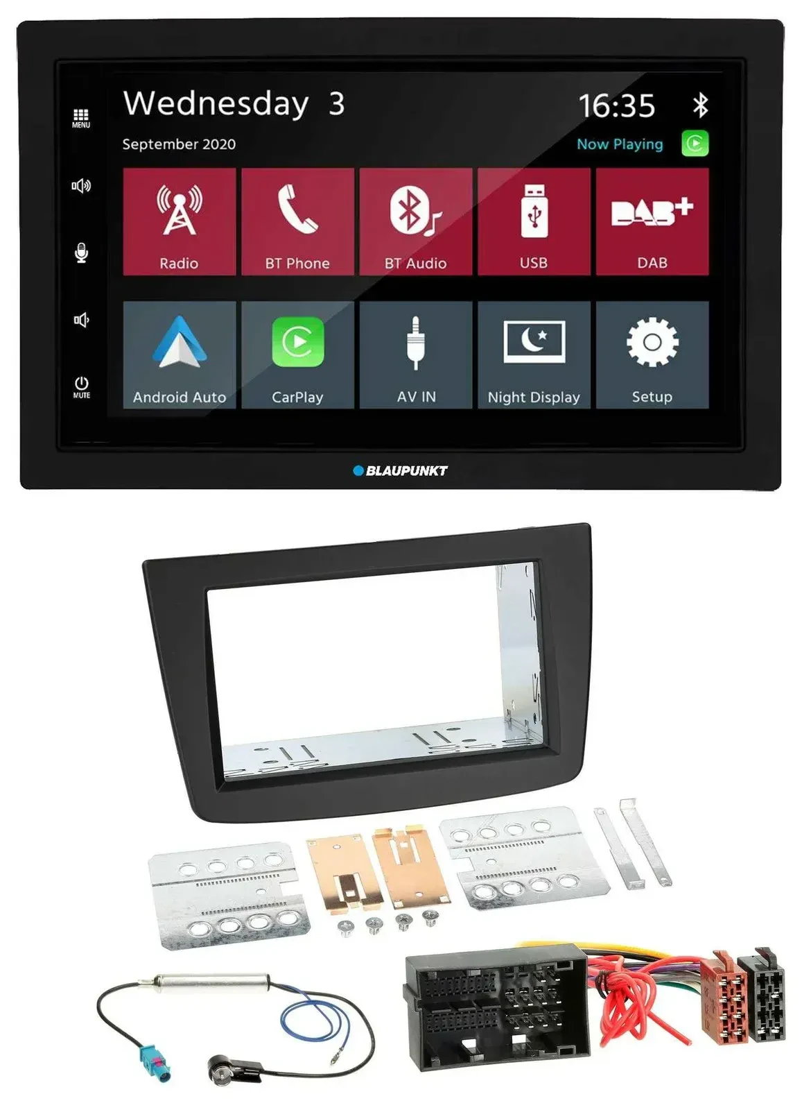 Blaupunkt 2DIN MP3 USB Bluetooth DAB Autoradio für Alfa Romeo Mito 955 ab 14 sch