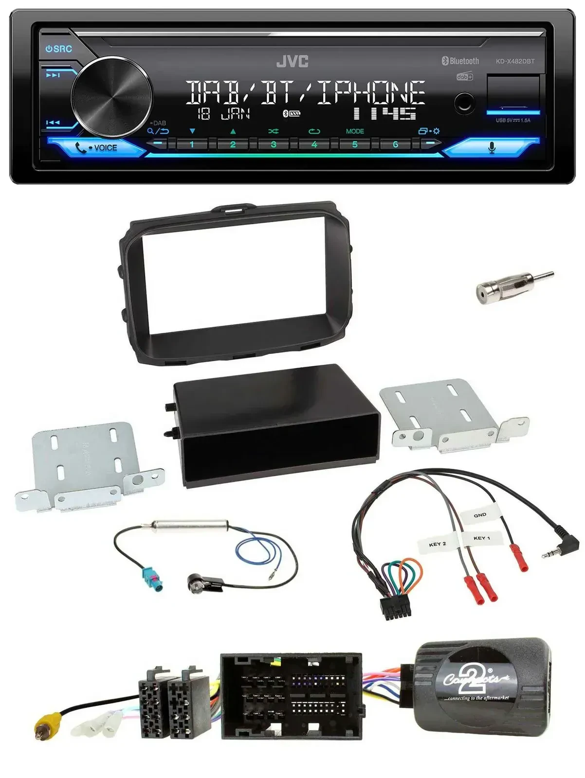 Автомагнитола для Alfa Romeo Giulietta (940) JVC Bluetooth DAB USB