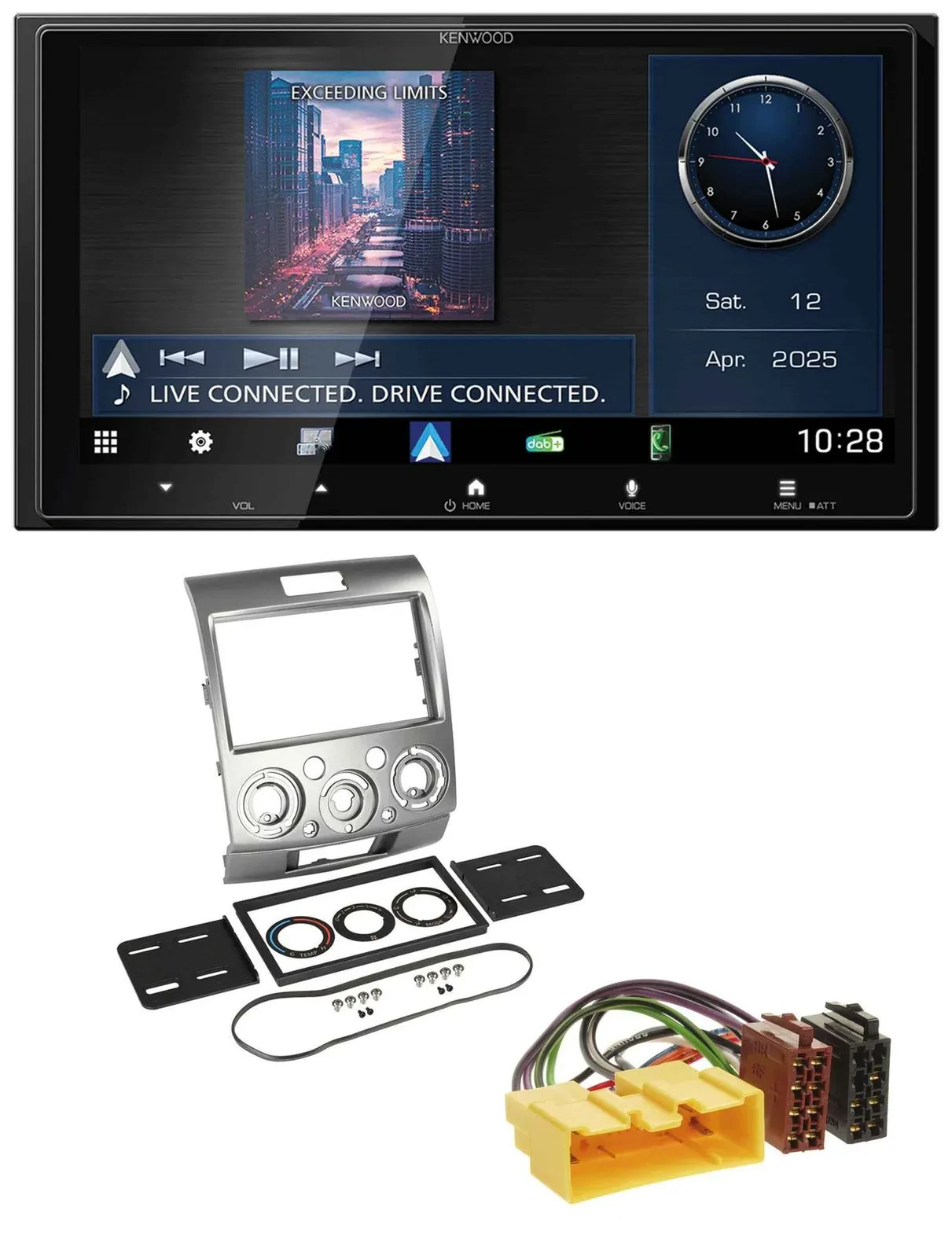 Kenwood Bluetooth 2DIN USB DAB MP3 Autoradio für Ford Ranger 2AB 2007 2011