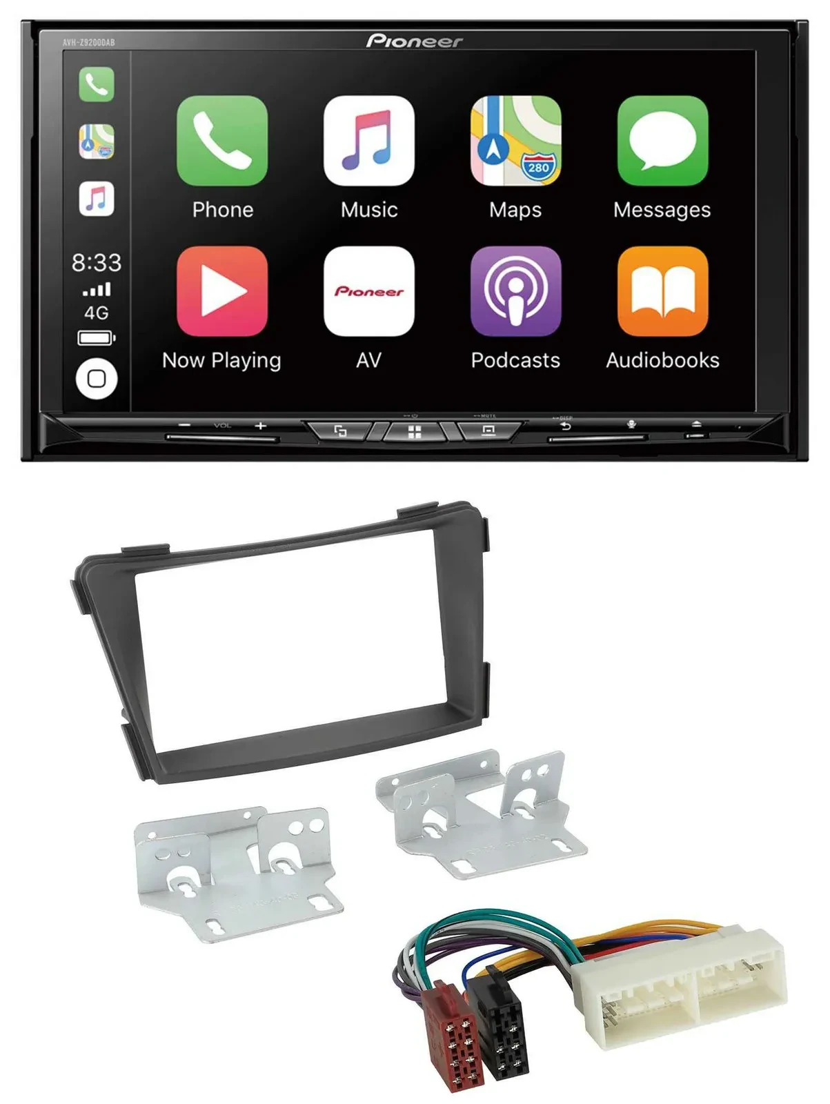 Pioneer 2DIN MP3 USB DAB DVD Bluetooth Autoradio für Hyundai i40 Typ VF ab 2016