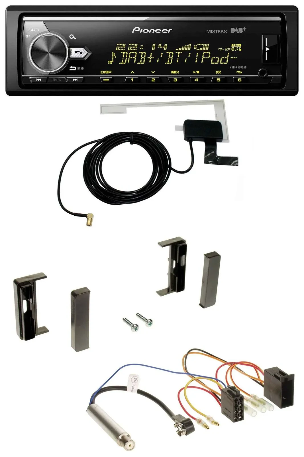 Автомагнитола для Audi TT (1998–2006) Pioneer Bluetooth DAB USB MP3 ISO