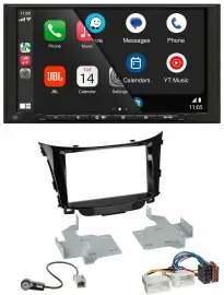 JBL MP3 DAB Bluetooth USB 2DIN Autoradio für Hyundai i30 (ab 12)