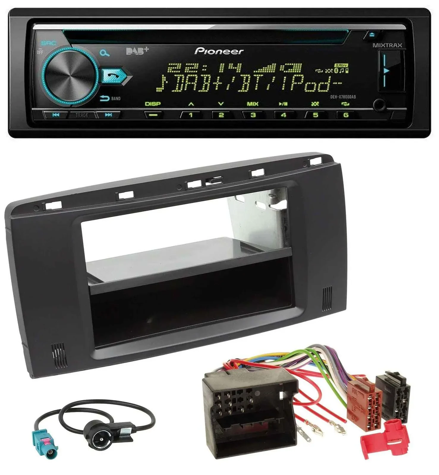 Pioneer DAB MP3 CD USB Bluetooth Autoradio für Mercedes R-Klasse (W251, 05-12)
