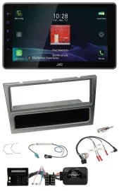 JVC DAB Lenkrad Bluetooth USB Autoradio für Opel Corsa C 04-06 aluminium