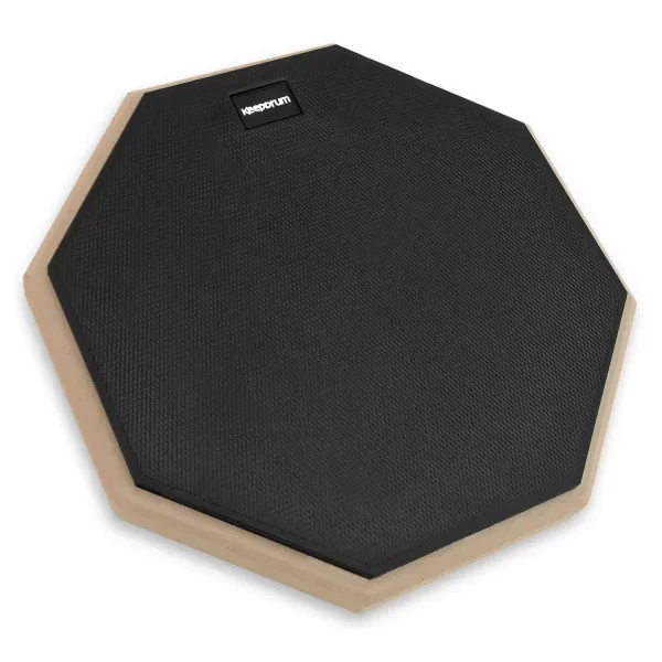 keepdrum DP-BK12 Schlagzeug-Übungspad Drum Practice Pad 12 Zoll schwarz