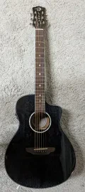 Luna Moonbird Folk 6 string Acoustic/Electric Folk size Guitar - Midnight Blue