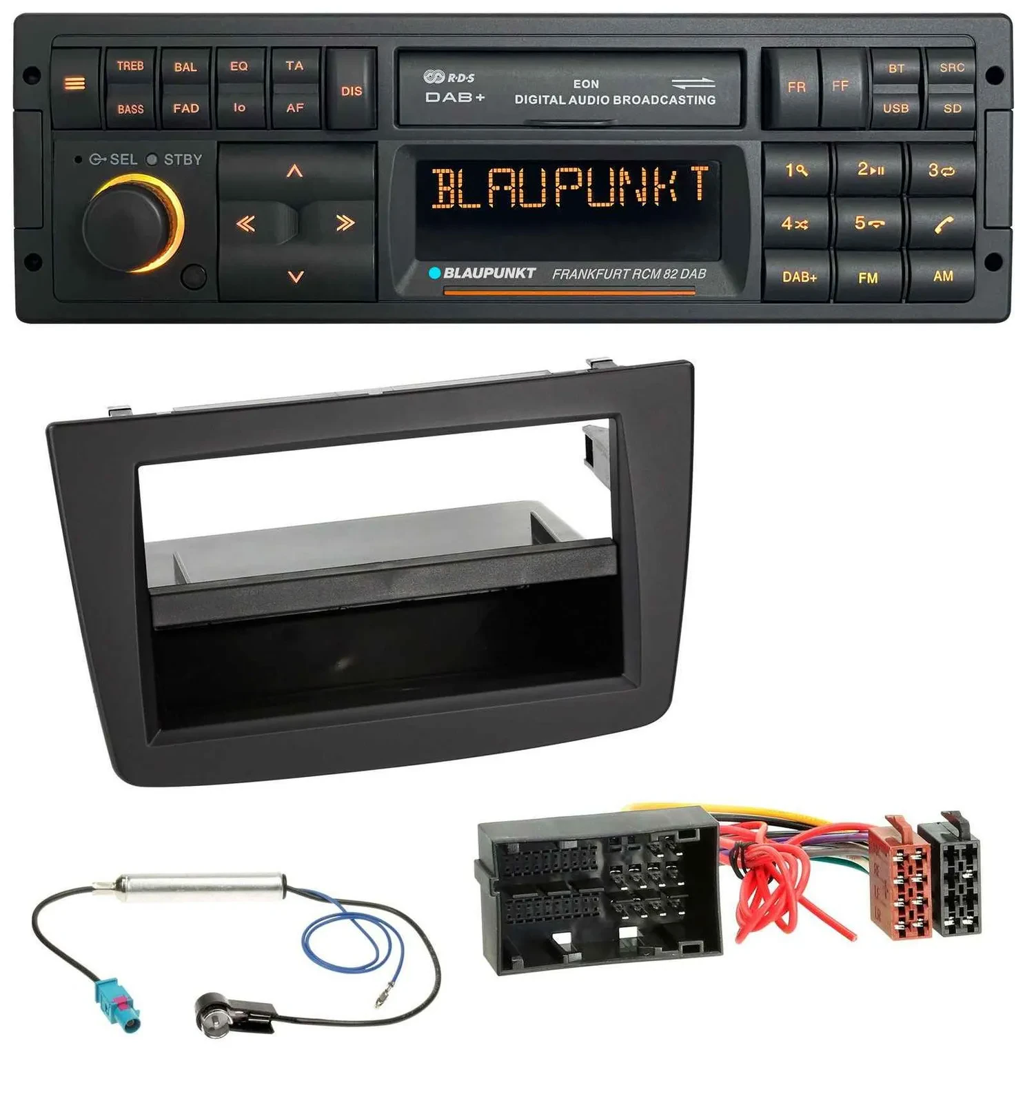 Blaupunkt USB DAB SD MP3 Bluetooth Autoradio für Alfa Romeo Mito 955 ab 14 schwa