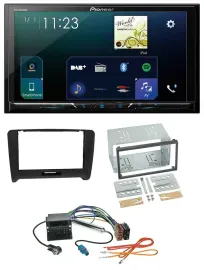 Pioneer MP3 Bluetooth USB 2DIN DAB Autoradio für Audi TT (06-14) Quadlock
