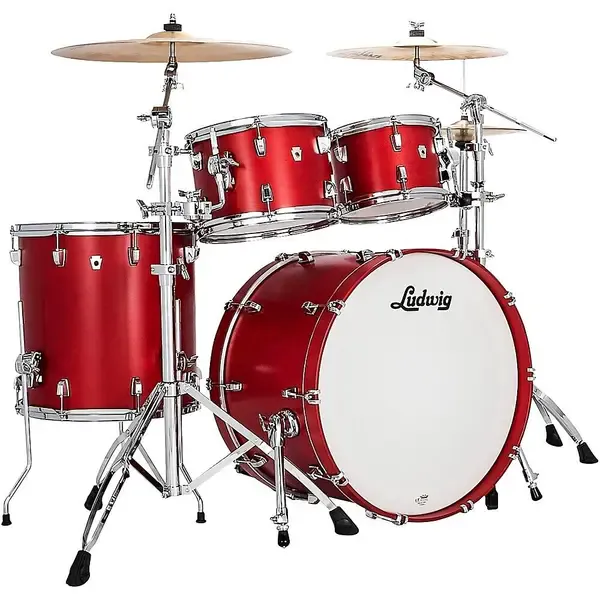 Ударная установка акустическая Ludwig NeuSonic 4-Piece Mod 2 Shell Pack With 22" Bass Drum Satin Diablo Red