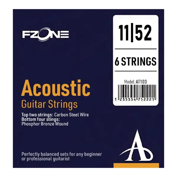 Струны для акустической гитары FZONE AT103 Phosphor Bronze 11-52