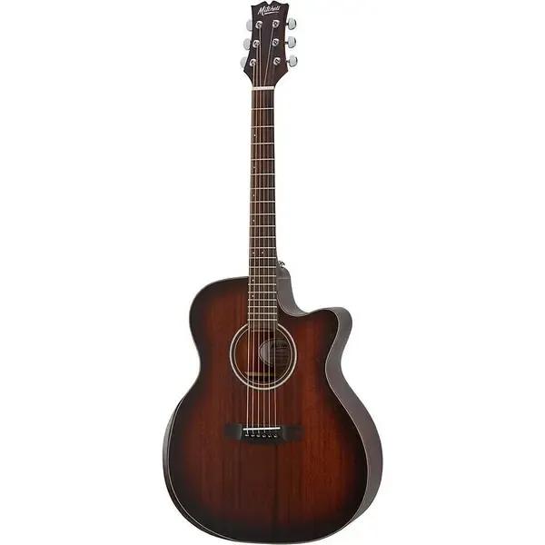 Электроакустическая гитара Mitchell Terra Auditorium Solid Mahogany Top Cutaway Edge Burst