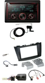 Автомагнитола Pioneer 2-DIN, DAB, USB, CD, Bluetooth для Suzuki Swift (с 2011), поддержка кнопок на руле