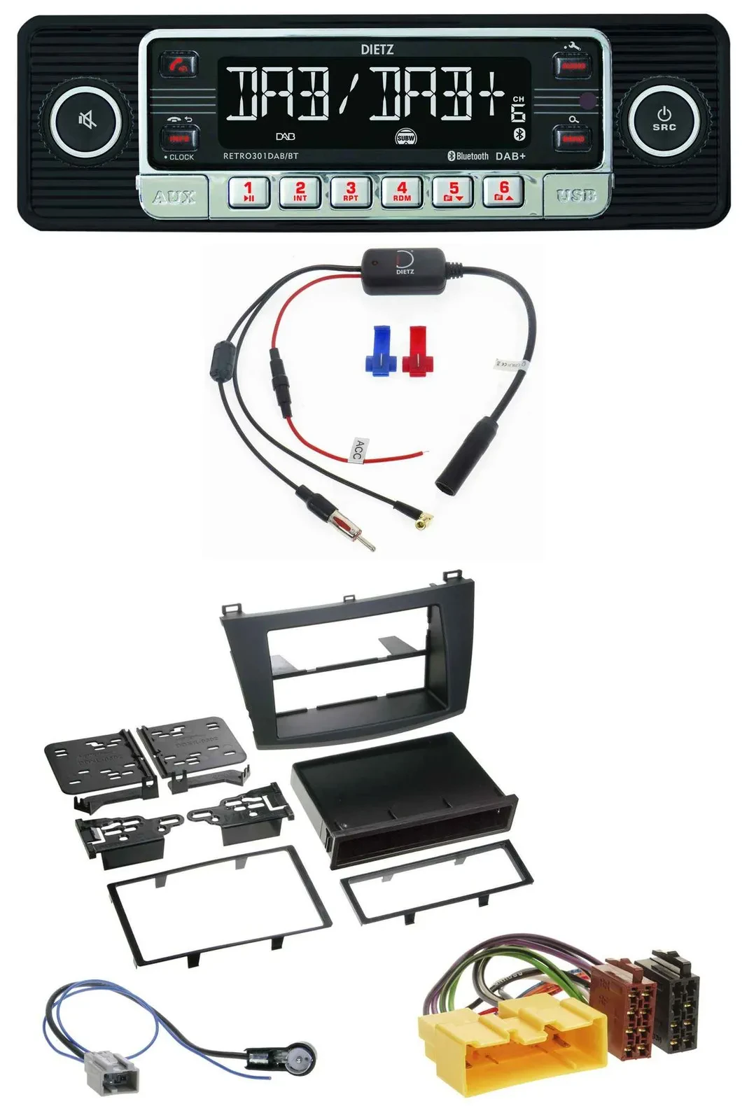Автомагнитола Dietz MP3 DAB Bluetooth USB для Mazda 3 (с 2009)