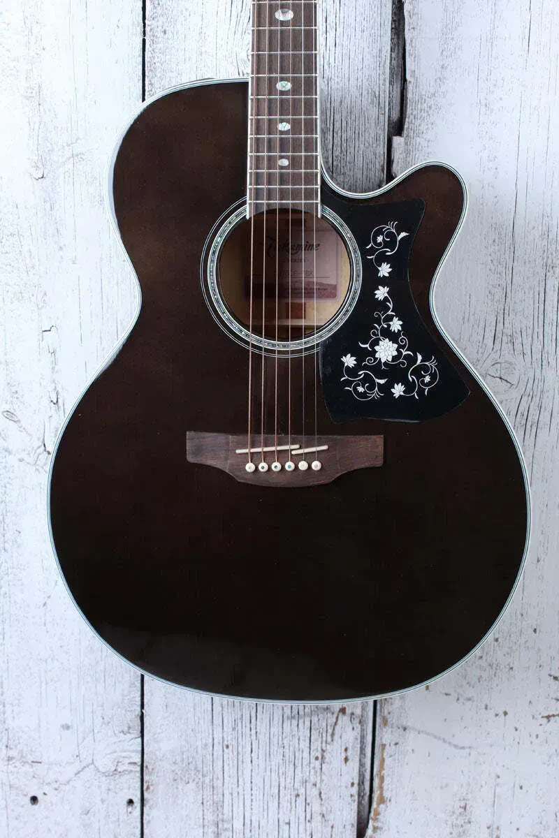 Takamine GN75CE Mini Jumbo Acoustic Electric Guitar Transparent Black Finish
