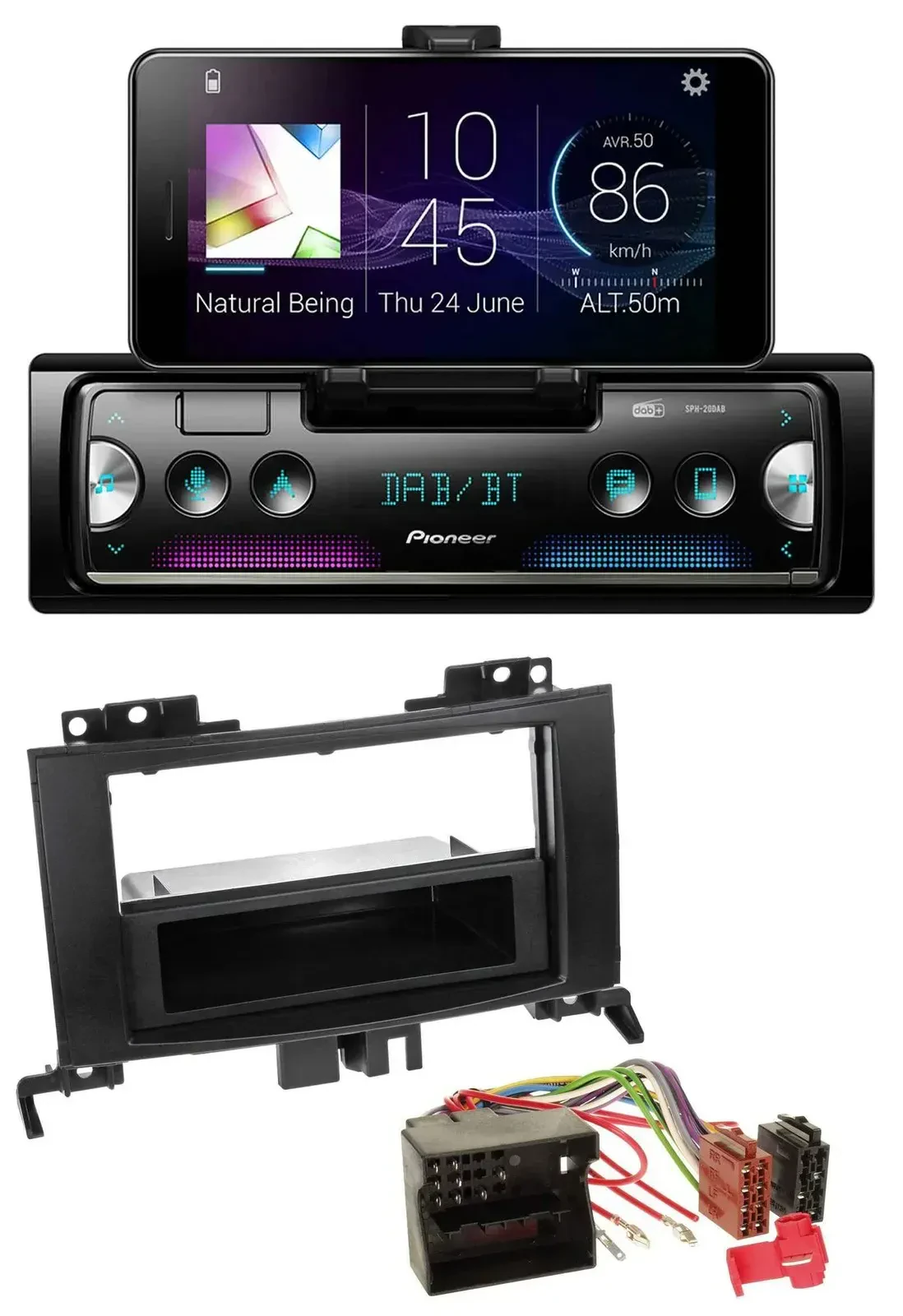 Автомагнитола Pioneer USB MP3 Bluetooth DAB для Mercedes Sprinter (с 2006) Rubbertouch