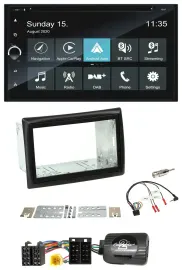 Blaupunkt 2DIN Lenkrad TMC Bluetooth USB DAB Navigation für Renault Megane II 20