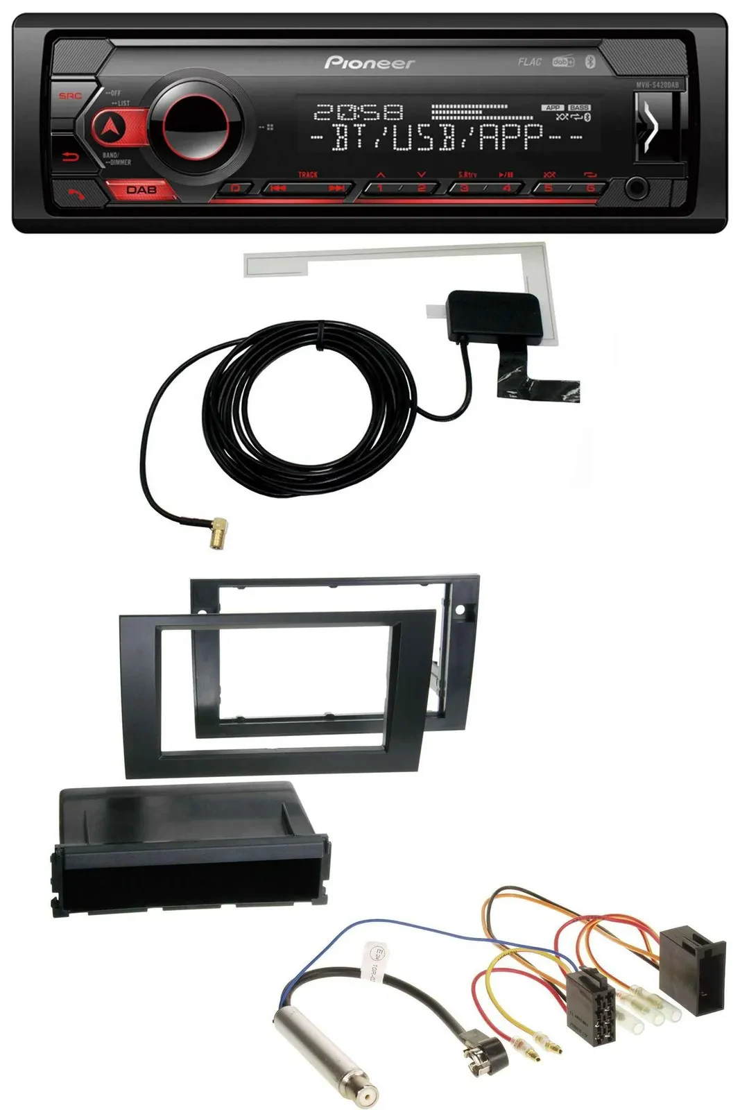 Pioneer DAB USB MP3 Bluetooth Autoradio für Audi A4 B6 B7 2001-2008 Symphony ISO