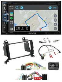 Alpine DAB TMC Bluetooth 2DIN USB Lenkrad Navigation für Hyundai Santa Fe 2010-2