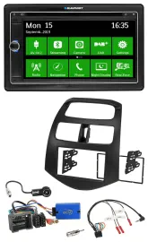 Blaupunkt Bluetooth 2DIN Lenkrad DAB USB TMC Navigation für Chevrolet Spark 2013