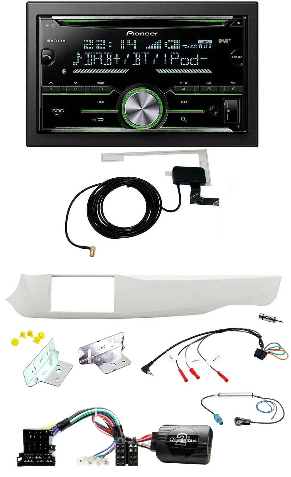 Автомагнитола Pioneer 2DIN, CD, USB, Bluetooth, DAB для Alfa Romeo Giulietta (2010–2014)
