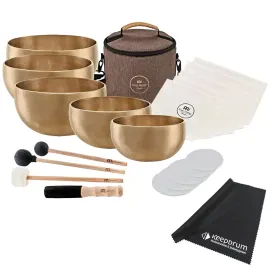 Meinl Sonic Energy SB-Y2 Klangschalen-Set Yoga Nidra 5-teilig mit keepdrum Tuch