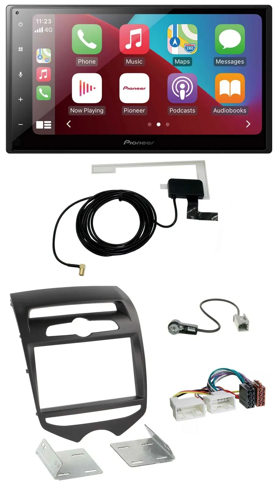 Pioneer USB Bluetooth DAB MP3 2DIN Autoradio für Hyundai ix20 ab 2010 man. Klima