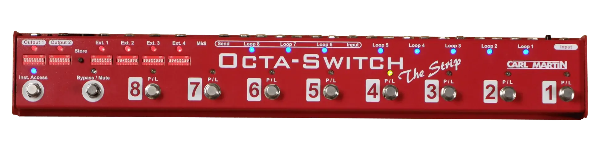 Педаль эффектов для электрогитары Carl Martin Octa-Switch the Strip Red