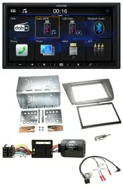 Alpine Bluetooth 2DIN Lenkrad DAB USB Autoradio für Seat Altea Altea XL Toledo a