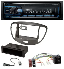 Автомагнитола Alpine USB, Bluetooth, DAB, MP3 для Hyundai i10 (2008–2013), тёмно-серый