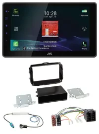 JVC DAB MP3 Bluetooth USB Autoradio für Alfa Giulietta ab 2013 ISO piano-schwarz