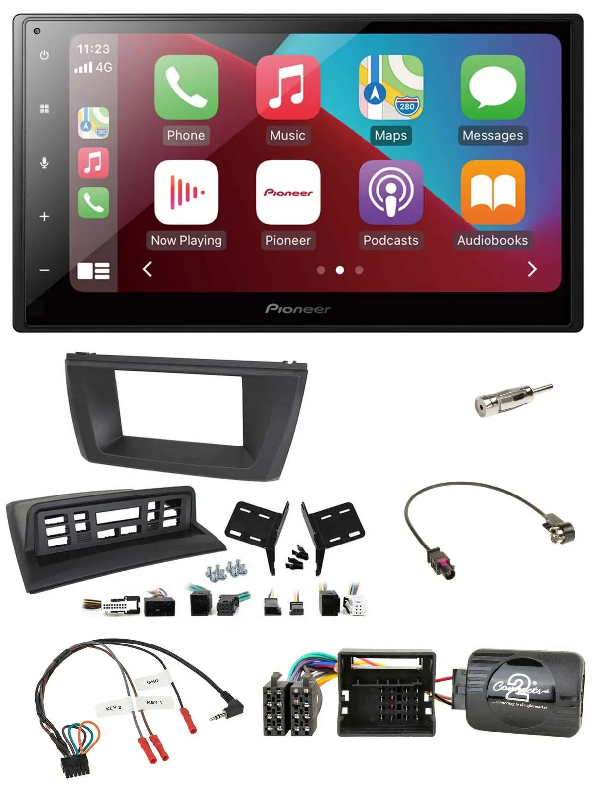 Автомагнитола Pioneer 2DIN, DAB, Bluetooth, USB для BMW X3 E83 2004–2010