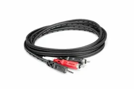 Hosa CMR-210 10 ft Stereo Breakout Cable - 3.5mm TRS to Dual RCA