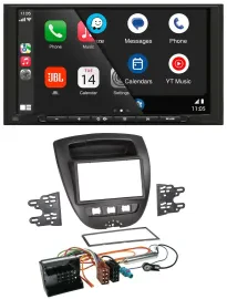 JBL USB 2DIN MP3 Bluetooth AUX Autoradio für Citroen C1 Peugeot 107 Toyota Aygo