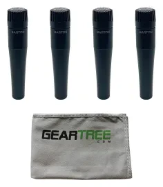 Barton B507A The Tone Ranger Dynamic Instrument Microphone, 4Pack w Polish Cloth