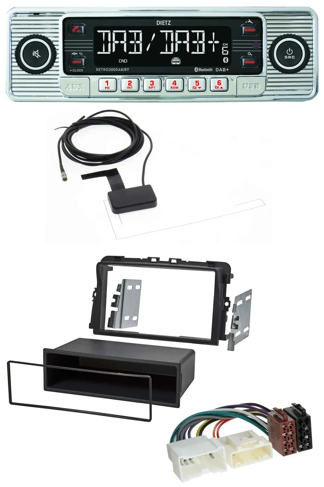 Автомагнитола Dietz Bluetooth USB MP3 DAB для Opel Vivaro (2011–2015)