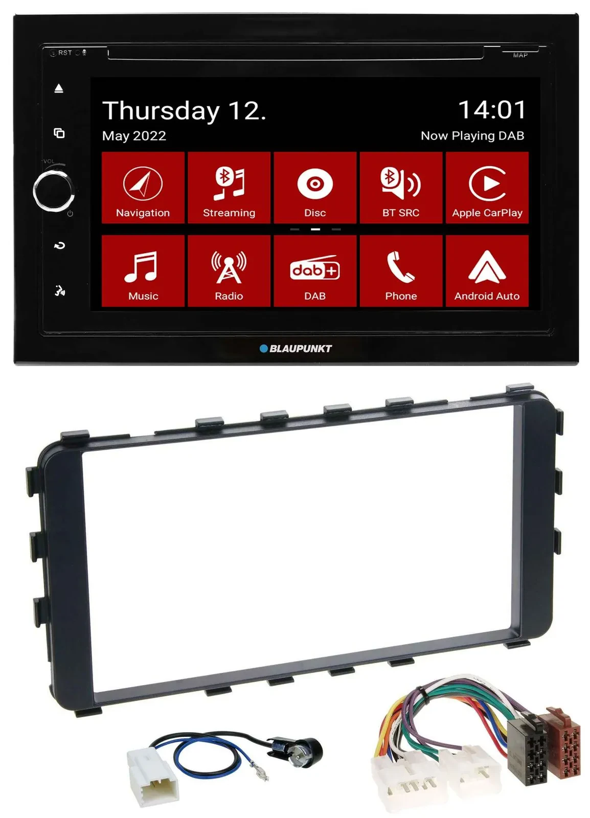 Автомагнитола для Toyota Yaris (2006–2011) Blaupunkt 2DIN, Bluetooth, DAB, USB, DVD, MP3