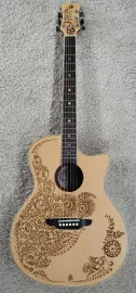 Luna Model HEN OA SPR Henna Oasis Acoustic Electric Folk Size Cutaway Guitar