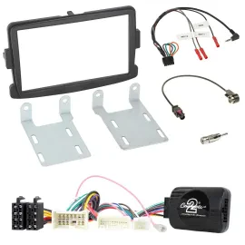 Radioset Lenkradadapter Doppel DIN Autoradio für Dacia Sandero ab 2013 schwarz