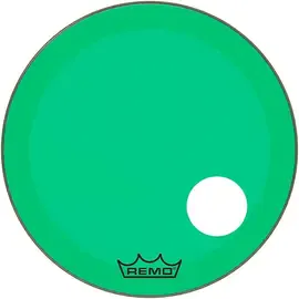 Remo Powerstroke P3 Colortone Green Resonant Bass Drum Head 5" Offset Hole 26 in