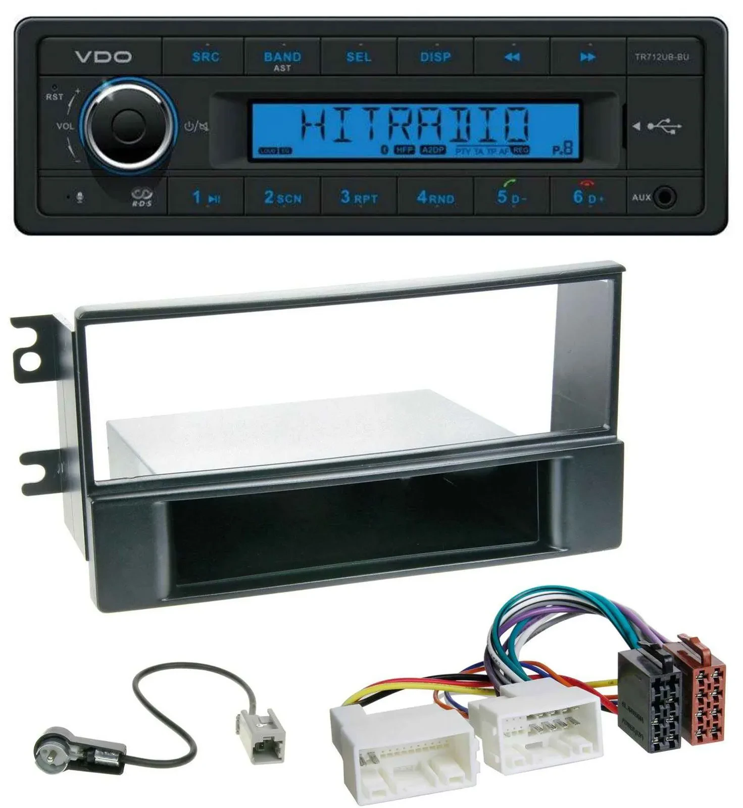 VDO Bluetooth AUX USB MP3 Autoradio für Kia Sportage II 08-10 neue Verkabelung