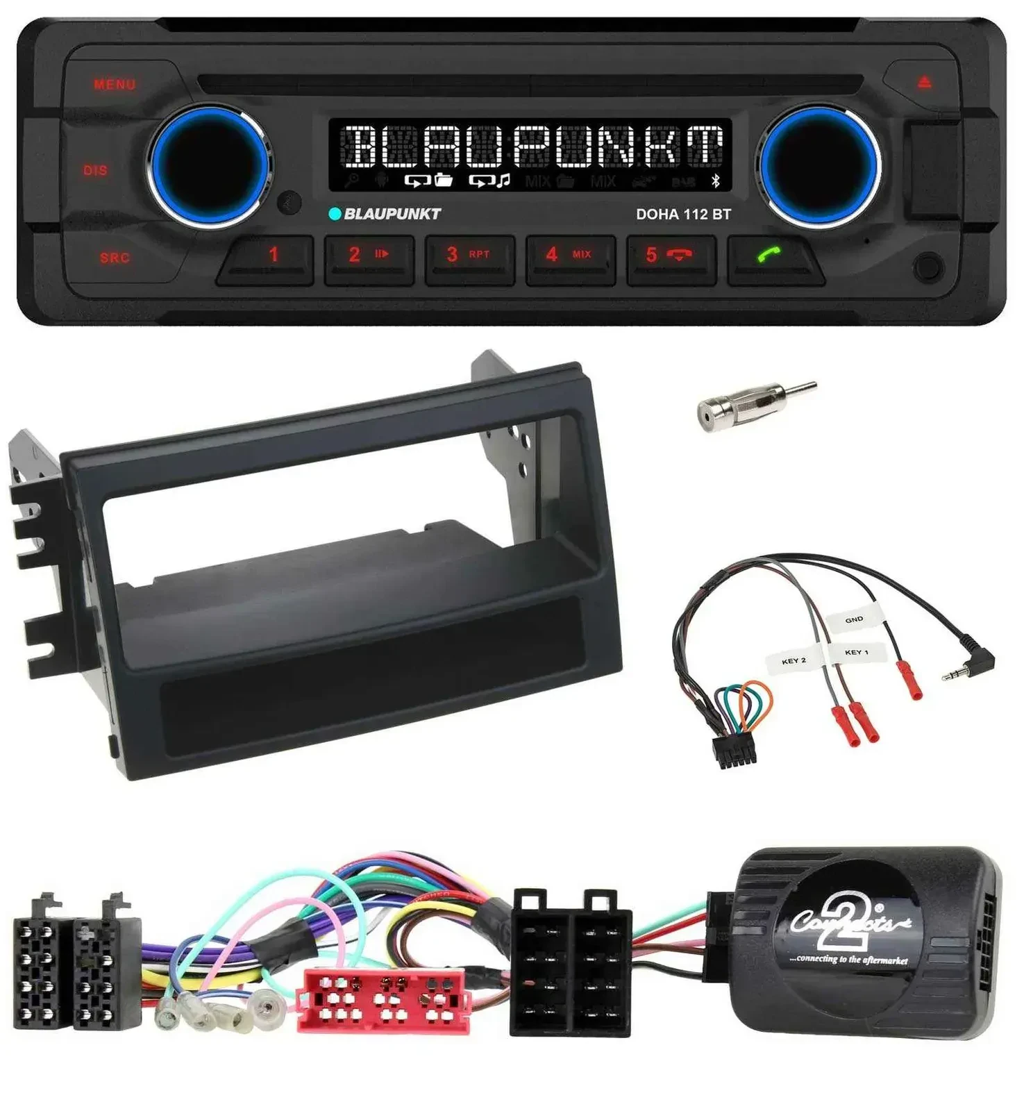 Blaupunkt Lenkrad MP3 CD Bluetooth USB Autoradio für Kia Soul (2009-2011)