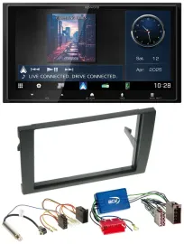 Kenwood Bluetooth 2DIN USB DAB MP3 Autoradio für Audi A4 B6 B7 01-08 Aktivsystem