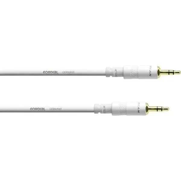 Коммутационный кабель Cordial Klinke 3,5mm stereo / Klinke 3,5mm stereo Weiß 1,5m