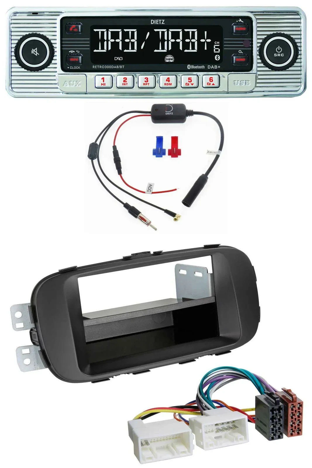 Dietz DAB USB MP3 Bluetooth Autoradio für Kia Soul (PS ab 2014) schwarz